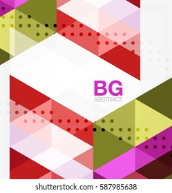 Triangle modern mosaic geometric template. Vector template background for workflow layout, diagram, number options or web design