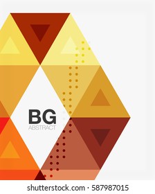 Plantilla geométrica de mosaico moderno de triángulo. Fondo de plantilla de vector para diseño de flujo de trabajo, diagrama, opciones de número o diseño web