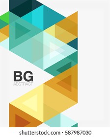 Plantilla geométrica de mosaico moderno de triángulo. Fondo de plantilla de vector para diseño de flujo de trabajo, diagrama, opciones de número o diseño web