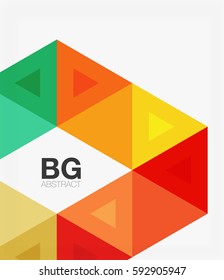 Triangle modern mosaic geometric template. Vector template background for workflow layout, diagram, number options or web design