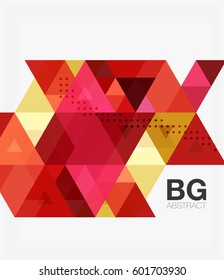 Triangle modern mosaic geometric template. Vector template background for workflow layout, diagram, number options or web design