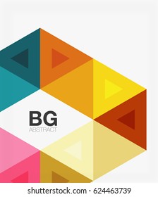 Triangle modern mosaic geometric template. Vector template background for workflow layout, diagram, number options or web design