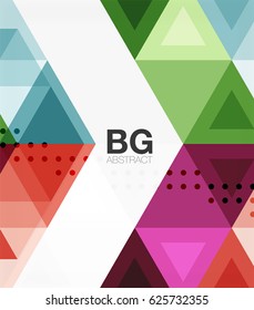 Dreieck moderne Mosaik geometrische Vorlage. Vektorvorlagenhintergrund für das Workflowlayout, -diagramm, -nummeroptionen oder Webdesign