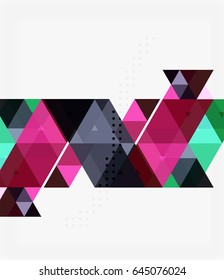 Dreieck moderne Mosaik geometrische Vorlage. Vektorvorlagenhintergrund für das Workflowlayout, -diagramm, -nummeroptionen oder Webdesign