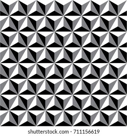 Triangle monochrome pattern. 3d.