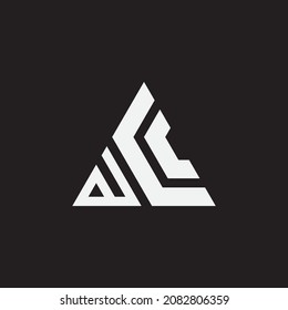 Triangle monogram logo design. Letter a truangle logo concept.