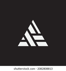 Triangle monogram logo design. Letter a triangle logo concept.
