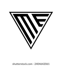Triangle Monogram ME Logo Design