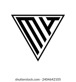 Triangle Monogram MH Logo Design