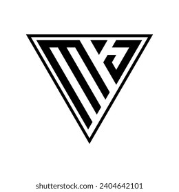 Triangle Monogram MJ Logo Design