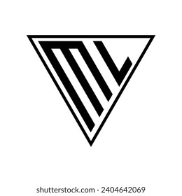 Triangle Monogram ML Logo Design