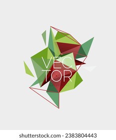 Triangle mosaic composition geometric abstract background, dynamic and structured visual experience