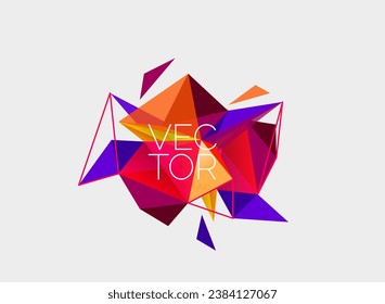 Triangle mosaic composition geometric abstract background, dynamic and structured visual experience