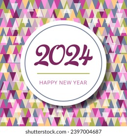 Banner web del Triangle mosaic happy new año 2024