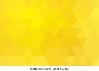 Triangle mosaic yellow pixel background. Gradient abstract geometric background. Artistic puzzle background.