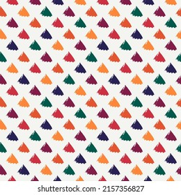 Triangle motif minimal geometric print. Paint brush seamless pattern. Freehand grunge design background. Trendy handdrawn modern simple geo ornament. Artistic hand drawn abstract vector wallpaper