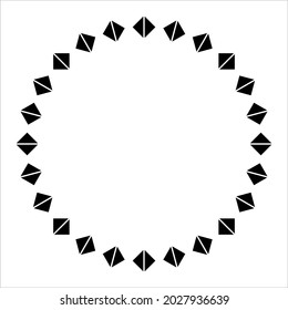 Motivos de triángulo con forma de círculo. Decoración de interiores, exteriores, alfombras, textiles, prendas de vestir, tela, seda, tela, plástico, papel,