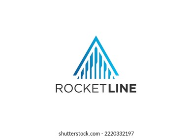 Triangle motion logo design modern technology company icon symbol