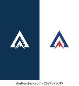 triangle mountain abstract logo design