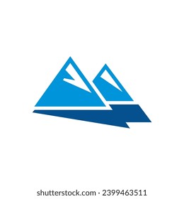 triangle mountain icon vector logo
