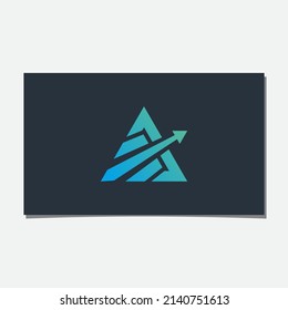 TRIANGLE, MOUNTAIN, INITIAL A, AND ARROW UP LOGO