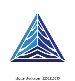 Triangle mountain sea 1 logo template