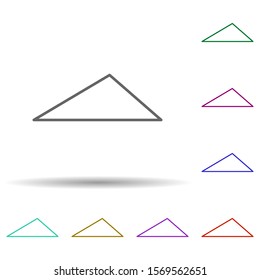 Triangle multi color icon. Simple thin line, outline vector of geometric figures icons for ui and ux, website or mobile application