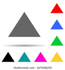 triangle multi color style icon. Simple thin line, outline vector of web icons for ui and ux, website or mobile application
