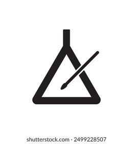 triangle music icon design, isolated on white background, vector illustration