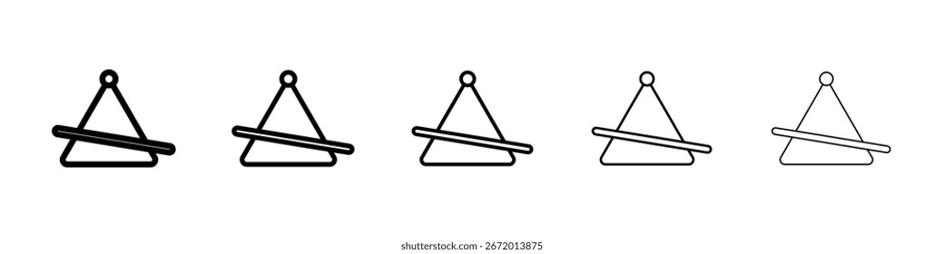 Triangle music icon filled flat sign concept for web design.