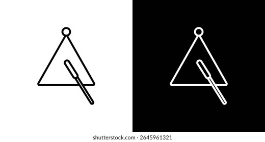 Triângulo ícone de música Vetor de logotipo de estilo plano. perfeito para projetos de IU