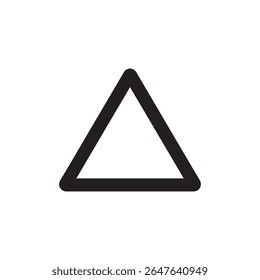 Icono de música de triángulo aislado. icono de Vector simple sobre fondo blanco