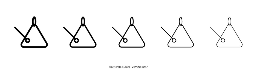 Triangle music icon for mobile concept and web design.