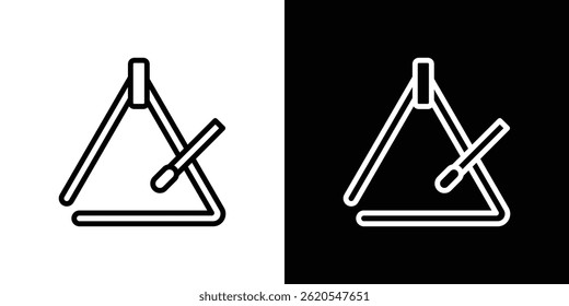 Triangle music icon vector, illustration logo template in trendy style