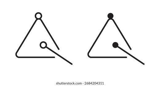 Ícone de música triangular para designs de web. conjunto de ícones de estrutura de tópicos e clipart