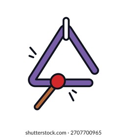 Icono de música de triángulo con fondo blanco Vector Ilustración de stock
