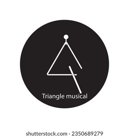 Triangle musical icon vector template illustration logo design