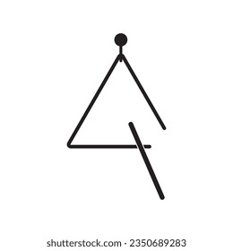 Triangle musical icon vector template illustration logo design