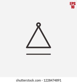 Triangle musical instrument icon