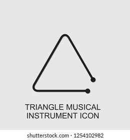 triangle musical instrument icon . Editable outline triangle musical instrument icon from music. Trendy triangle musical instrument icon for web and mobile.