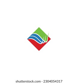 triangle N logo icon biotechnology illustration