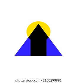Triangle Negative Space Up logo