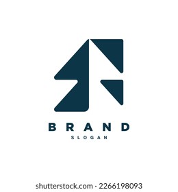 triangle negative space pine logo design vector