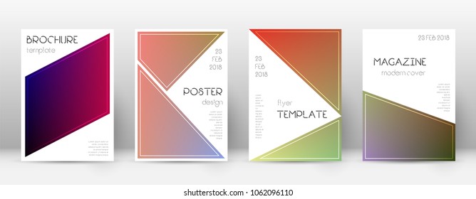 Triangle nice template for Brochure, Annual Report, Magazine, Poster, Corporate Presentation, Portfolio, Flyer. Bewitching gradient cover page.