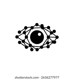 Triangle Nodes Forming Eye Shape Symbolizing Vision Technology