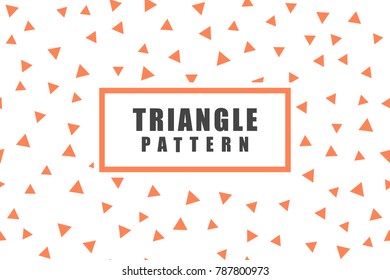 Triangle objects vector pattern. Geomteric pattern for backgroun