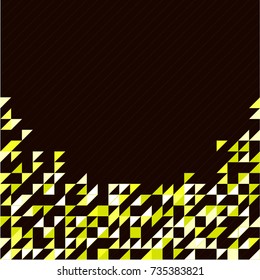 Triangle on black background