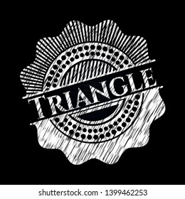 Triangle on blackboard. Vector Illustration. Detailed.