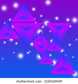 Triangle on blue gradient background, suitable for your interior background