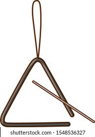 Triangle on white background illustration